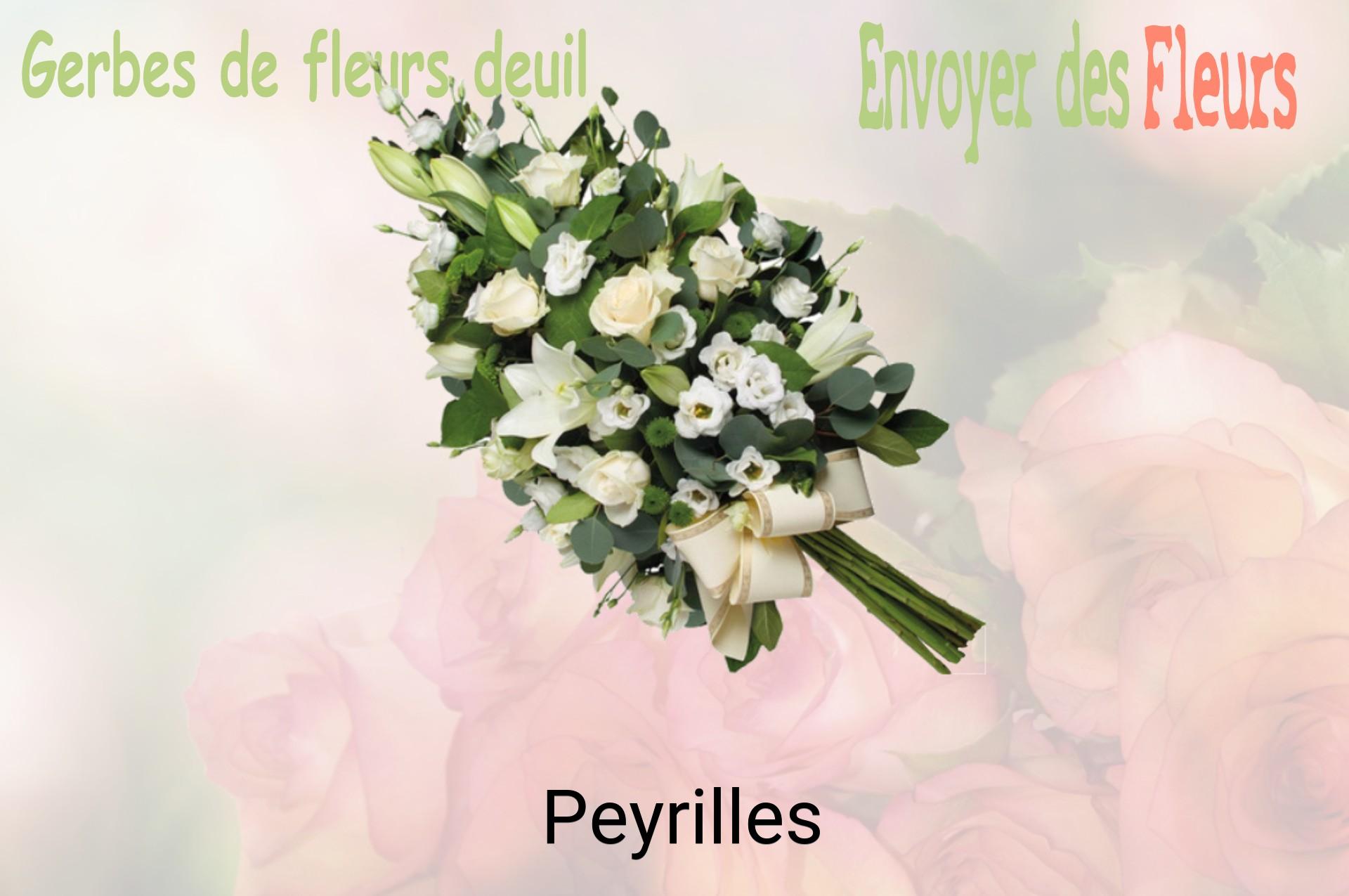 Gerbe de fleurs de deuil livrée à Peyrilles